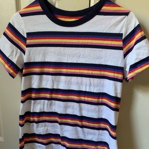 colorful striped tee shirt